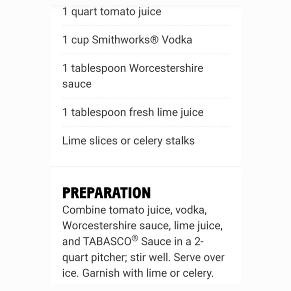 (6) Tabasco 8oz Bloody Mary Glasses - Picture 6 of 7